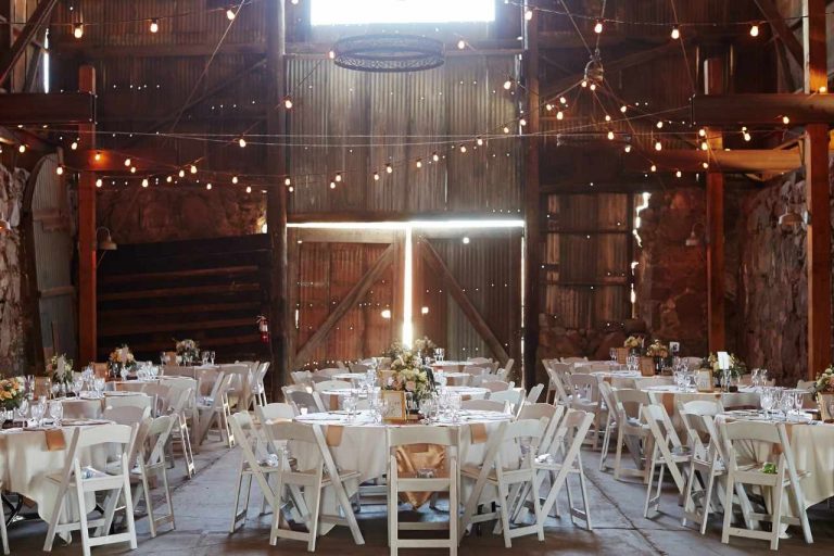 Charming lighting canopy at a wedding day