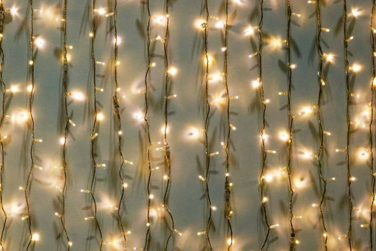 Glistening fairy string lights shining a special occasion.