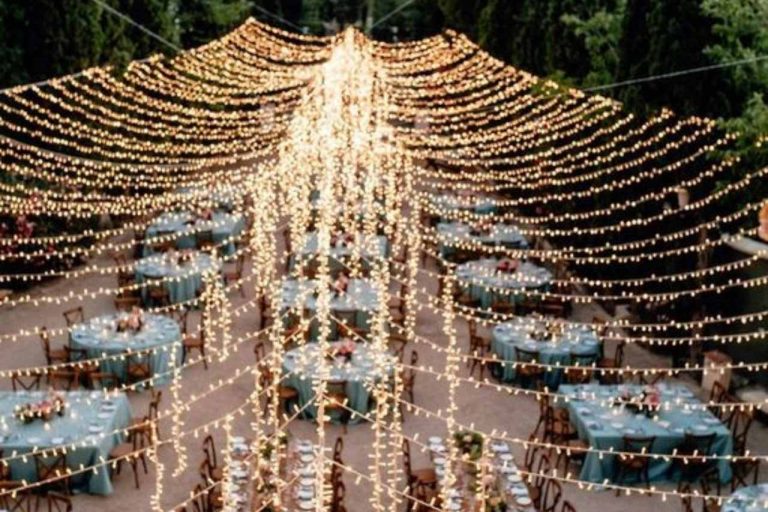 Magical event decoration shining a special occasion.
