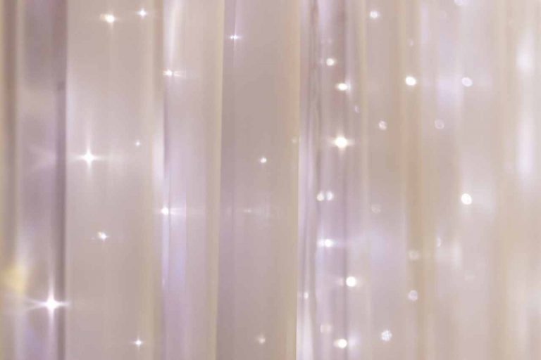 Sparkling fairy lights lightening up a wedding.